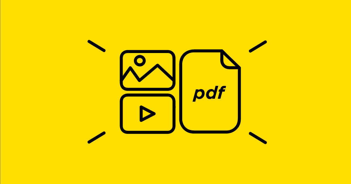 Optimised image, video and pdf file for a website